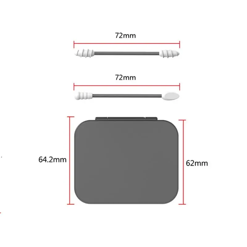 Многоразовые ватные палочки 2 шт./4 шт./кор. двусторонние тампоны для очистки лица
