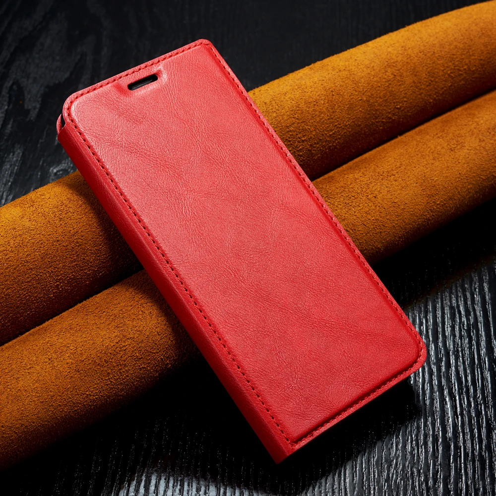 Красный Кожаный чехол для HUAWEI P20 P30 Lite Pro P Smart Магнитный чехол-книжка с откидной крышкой для Honor 10 Lite 20 Pro светильник откидной Чехол - Цвет: Красный