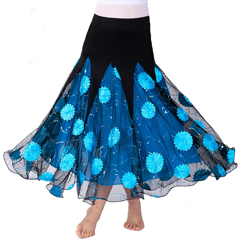 

Indian Oriental Belly Skirt Adult Ballroom Dancing Clothes Gypsy Long Skirt Modern Latin Practice Dance Wear