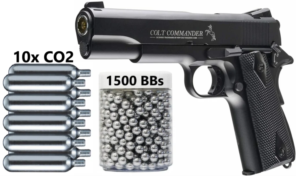 Полная металлическая Оловянная вывеска для пистолета Umarex Colt Commander 1911 CO2 .177 Cal
