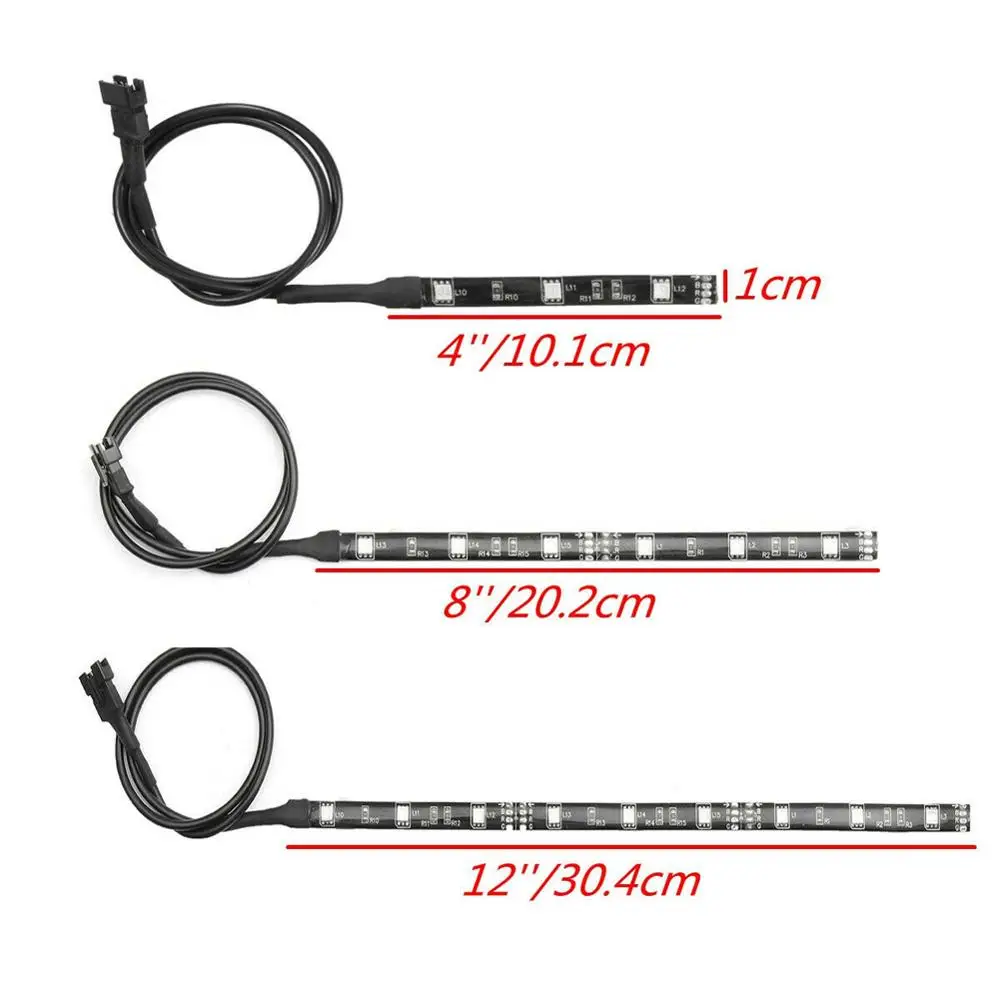 

Dropshipping 12Pcs Motorcycle Car 72 LED 5050LED RGB Glow Neon Light Strips Wireless Remote Waterproof Wholesale Quick delivery