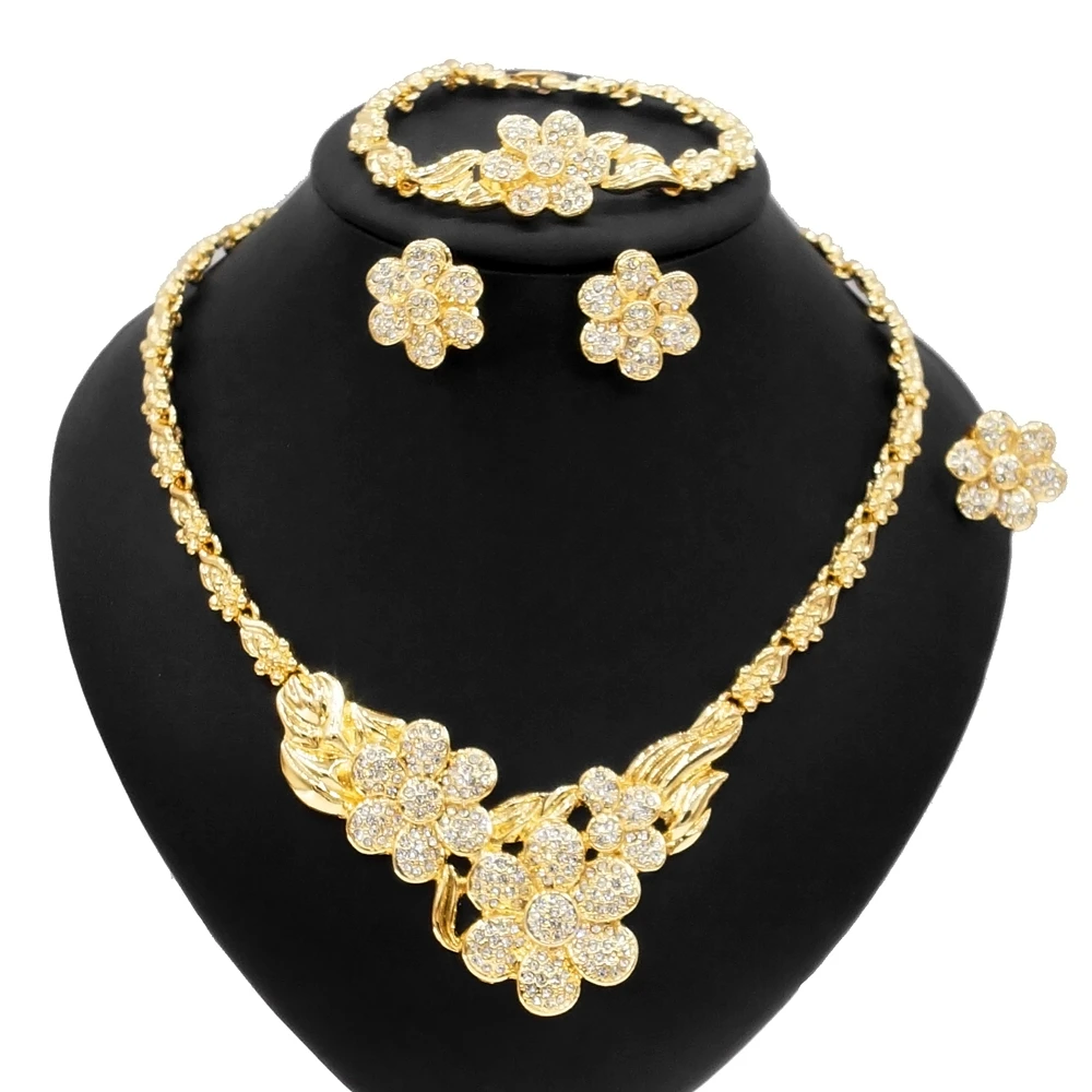 

Комплект ювелирных изделий Yulaili I Love You, обнимающие и Целующие цветы, ожерелье Хо, свидание, очаровательная женщина, подарок, настоящее покрыт...