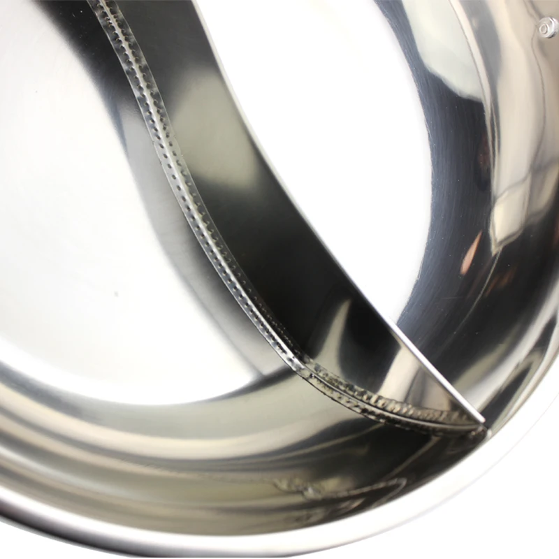 

32cm stainless steel Fondue Soup Pot Cooking pot CASSEROLE UTENSIL 4litre inox hot pot 2grid soup 2 long spoon