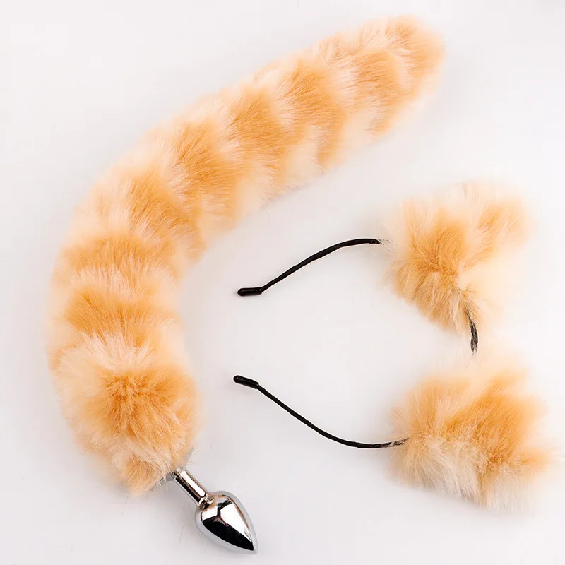 Женская плюшевая повязка на голову с кошачьими ушками металлическим