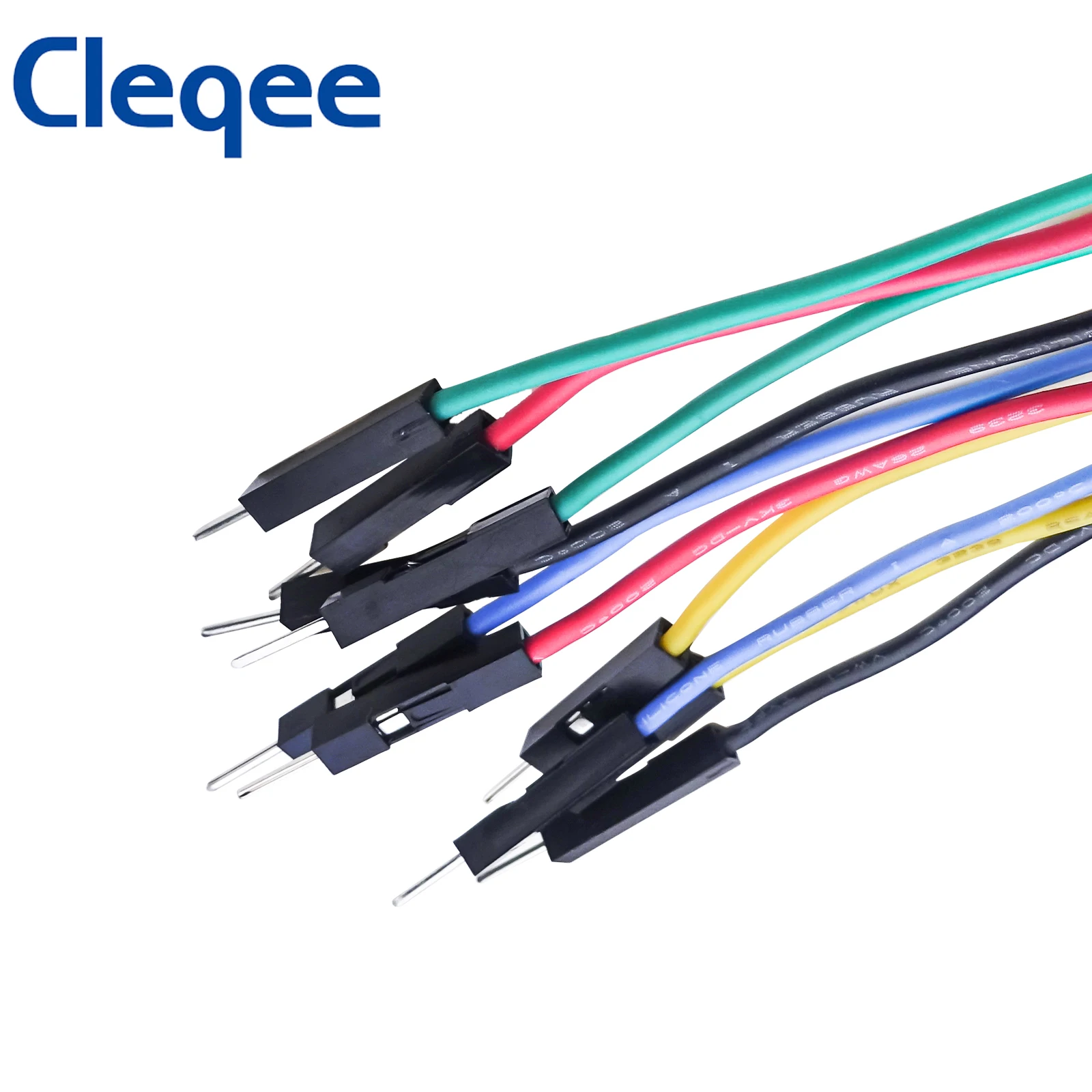 

Cleqee P1532 10 шт. Джампер провода штекер до 4 мм Штабелируемый Банановый штекер Силиконовый кабель Dupont электронный DIY комплект для Arduino макетная п...
