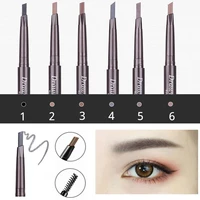 double ended eyebrow pencil natural waterproof rotating automatic eyeliner eye brow pencil with brush beauty cosmetic tool