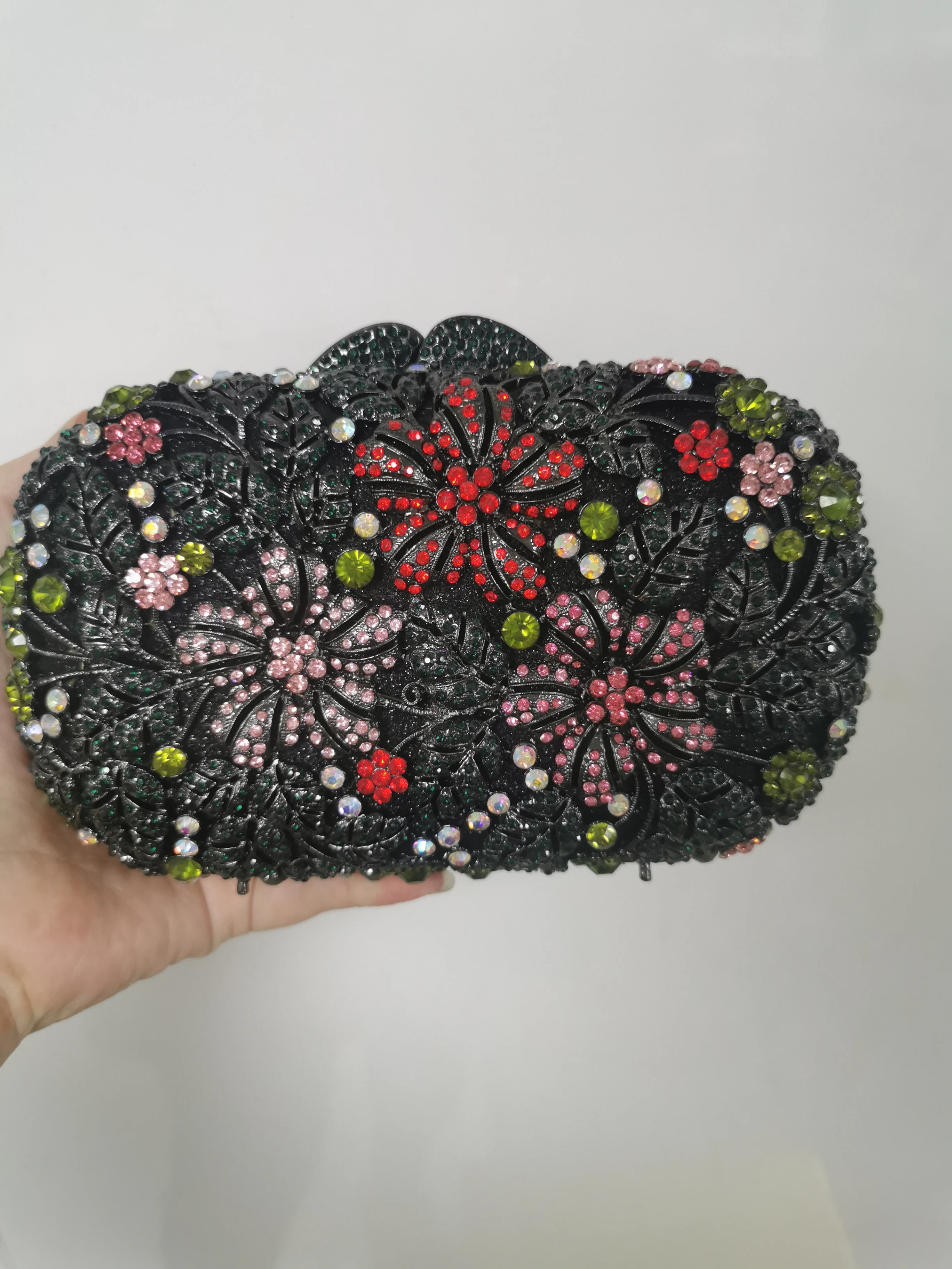 

Blue Green Black Silver Red Women's Diamond Bride Clutches Purses Ladies Crystal Rhinestone Female Evening Dinner Party Handbags