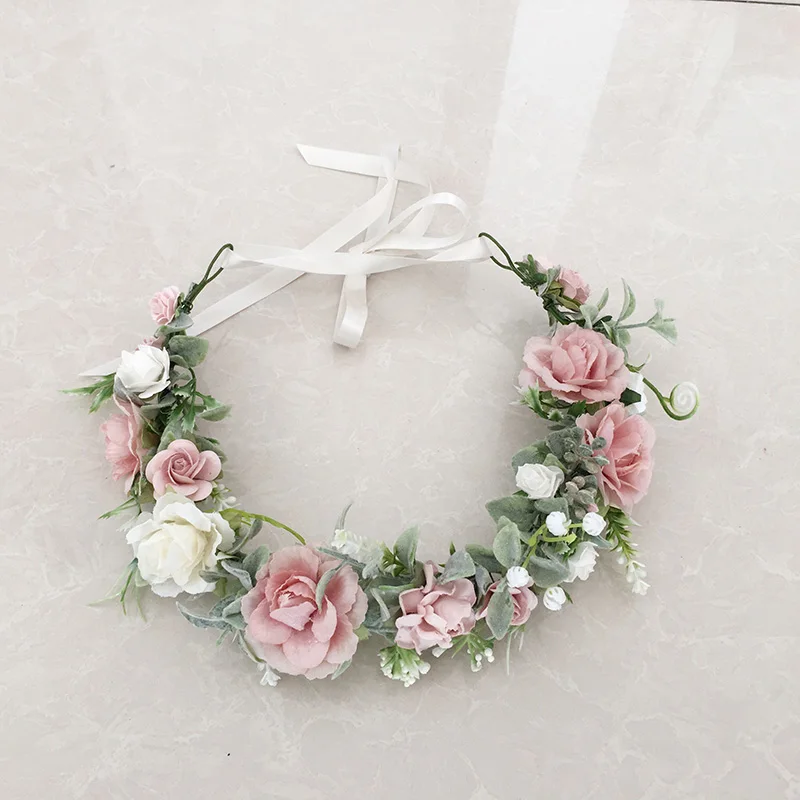 Бесплатная доставка Румяна Розовый Цветок Девушка корона |