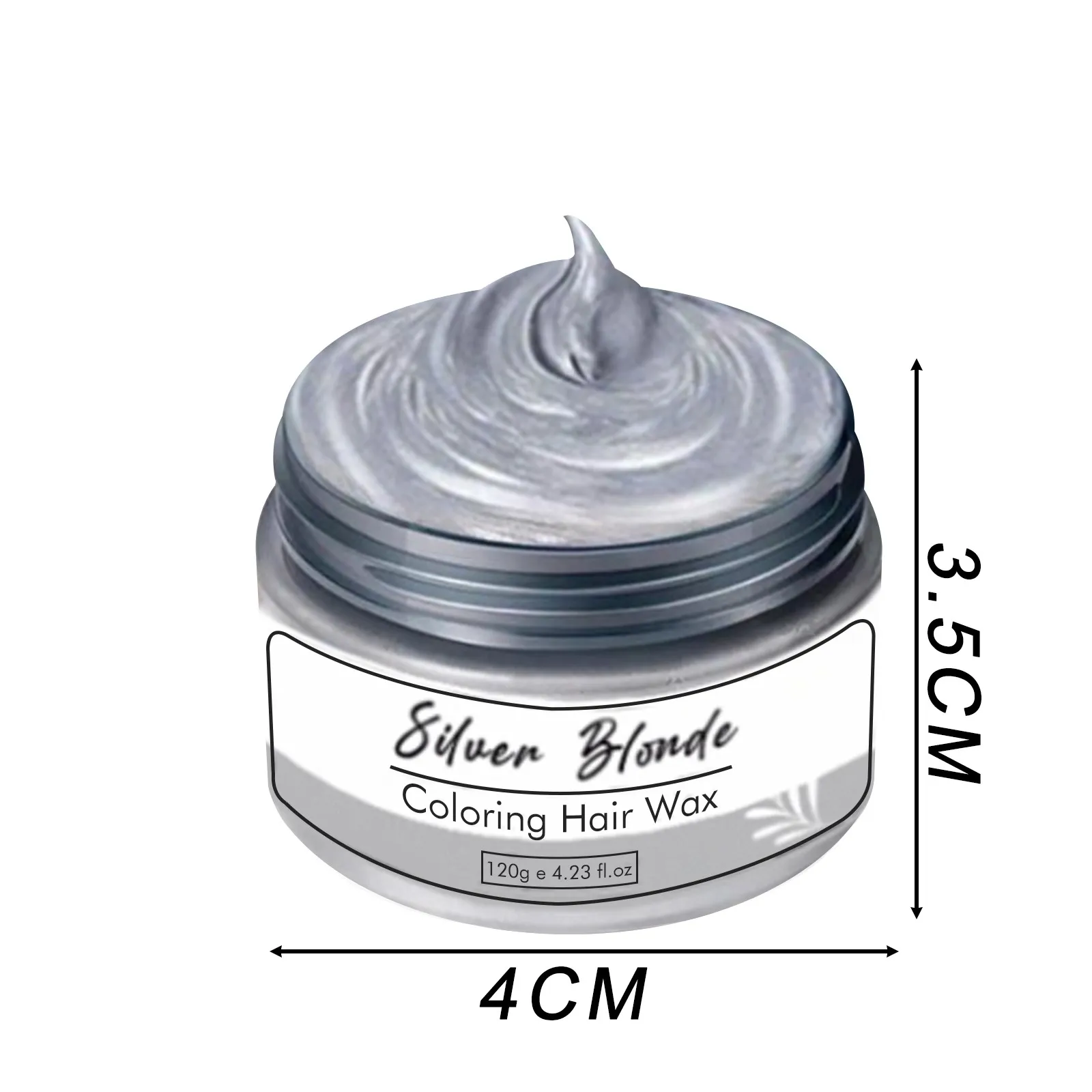 Серебристо серый белый цвет волос Цвет воск помады 1oz натуральные волосы