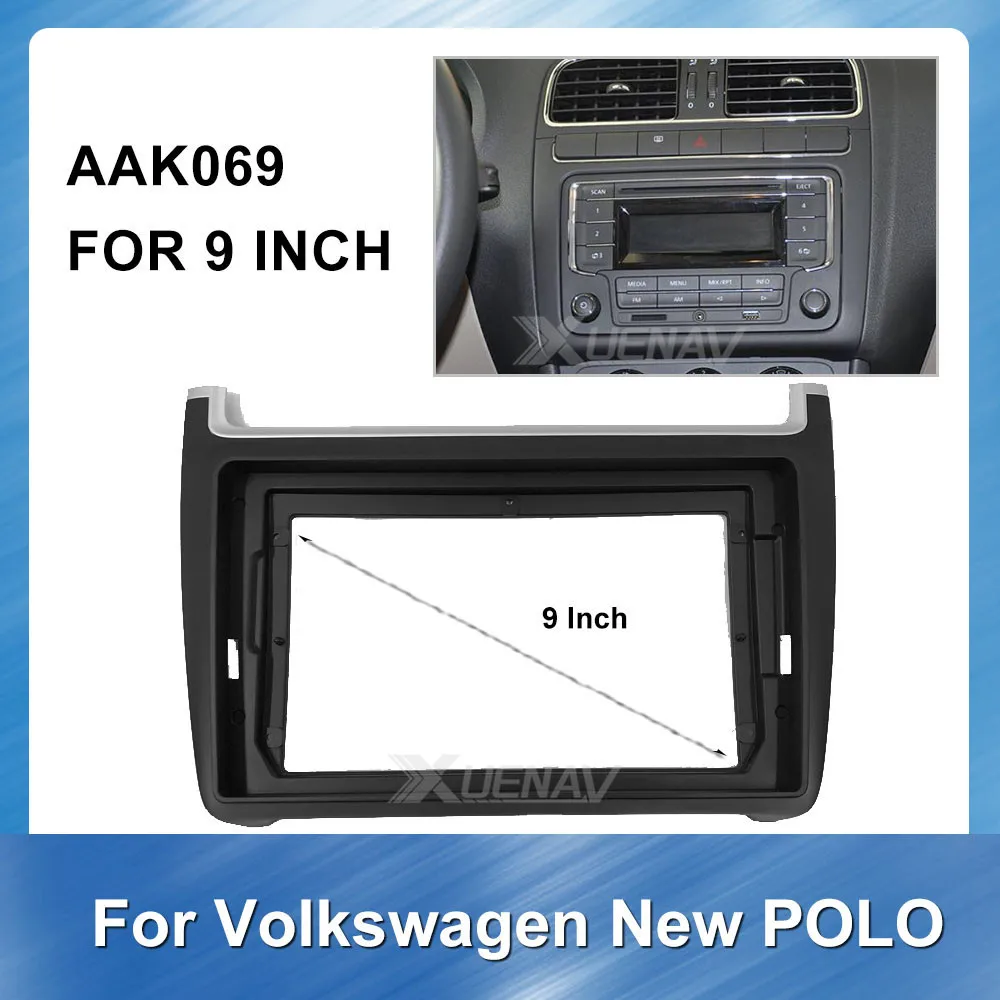 

9 inch For VOLKSWAGEN New POLO 2018-2020 Car Radio Dashboard Panel Frame Stereo Panel for Mounting Car CD DVD Frame GPS Trim