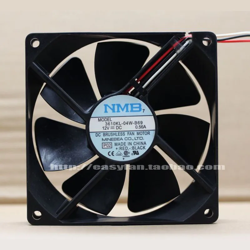 

NMB 9025 12V 0.56A 3610KL-04W-B69 large air cooling fan dual ball fan 909025mm cooler