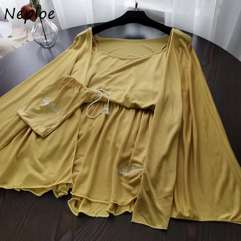 Комплект из трех предметов Neploe Женский пижамный комплект повседневный Модный
