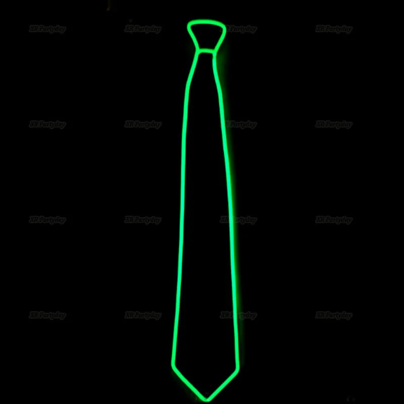 green tie Танцор джаза сувениры проволочная светящаяся полоска Кепка джентльмена привлекательная сумасшедшая Светодиодная лента неоновая шляпа как вечерние подарки на Рождество - Цвет: green tie