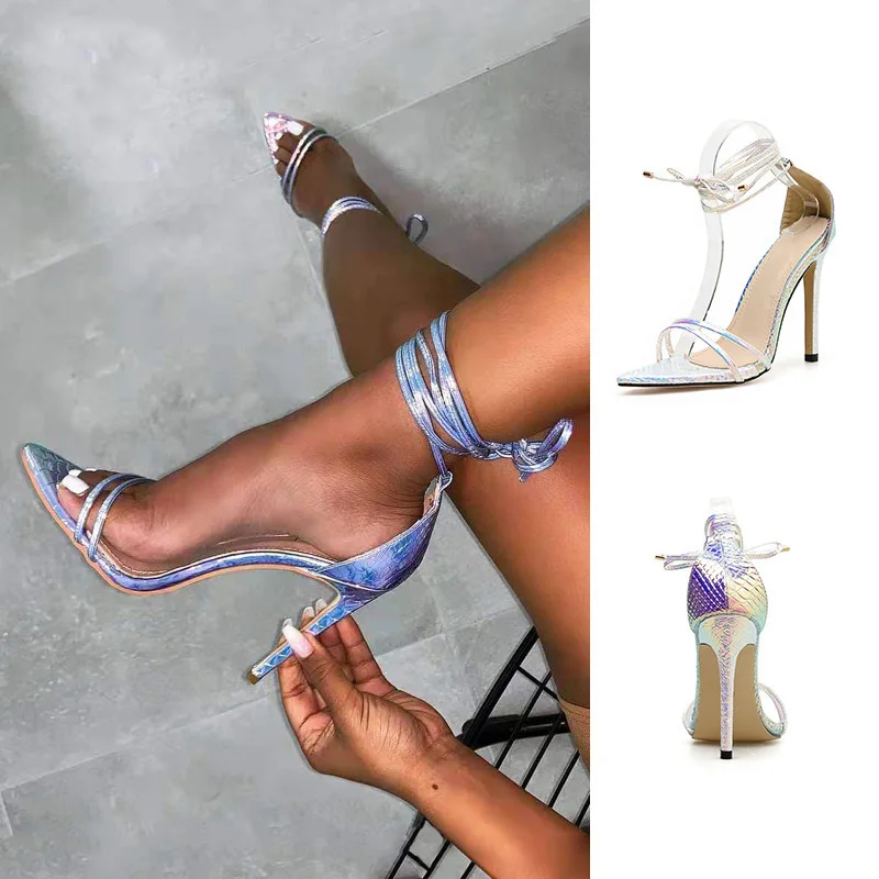 

Sexy High Heels Buckle Women Shoes Women Pumps Plus Size 43 Women Sandals Party Shoes Silver Stiletto Extreme High Heels Female