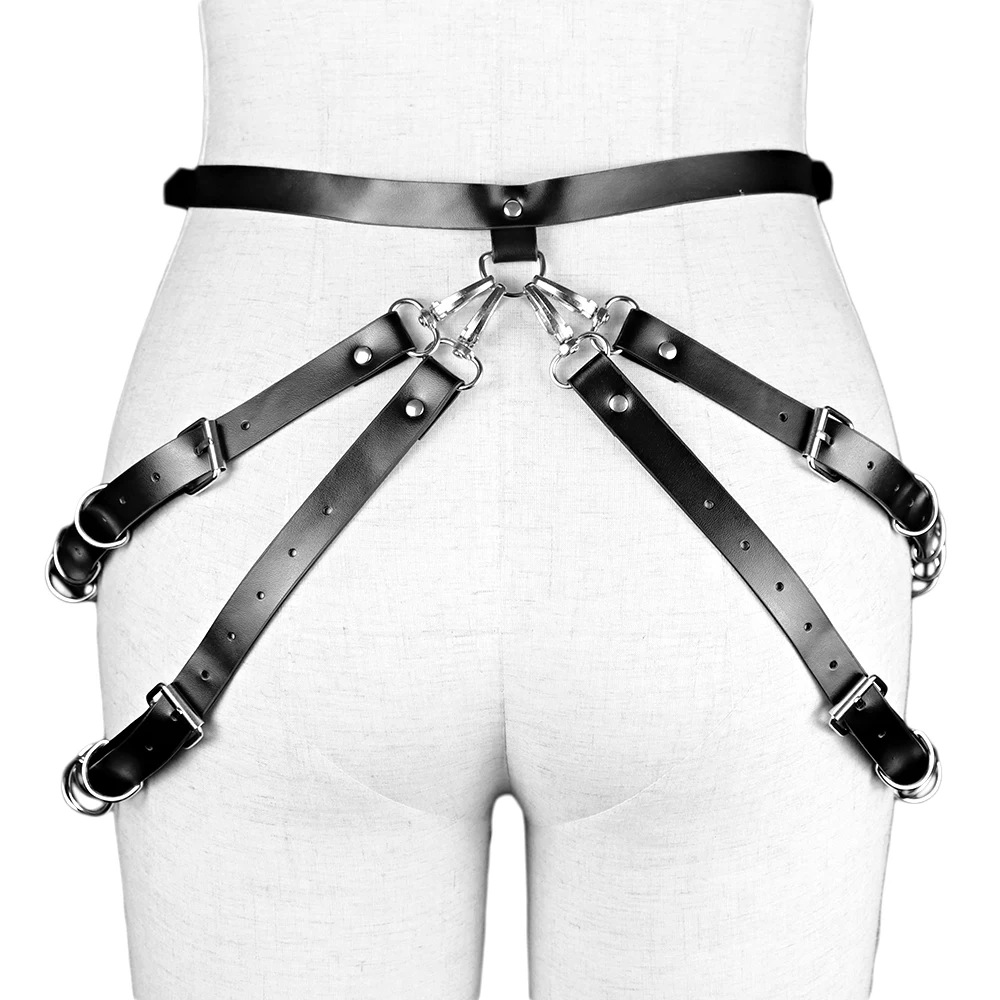 

Fullyoung New Fashion Women's Belt Sexy Lingerie Waist To Leg Leather Harness Belts Personality Party All-Match Thigh Belts