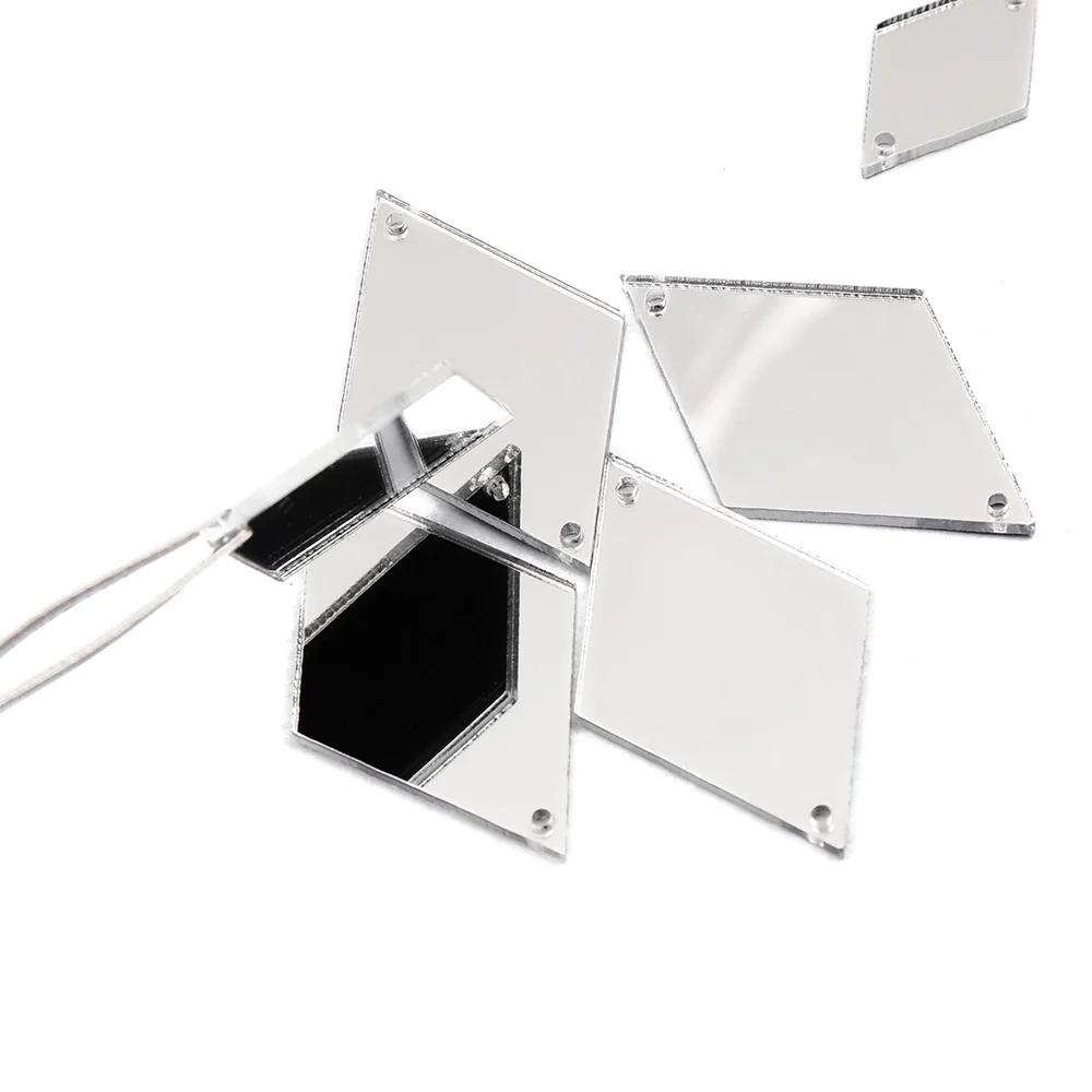 Акриловые стразы шьют на зеркале с отверстиями плоское зеркало акриловые