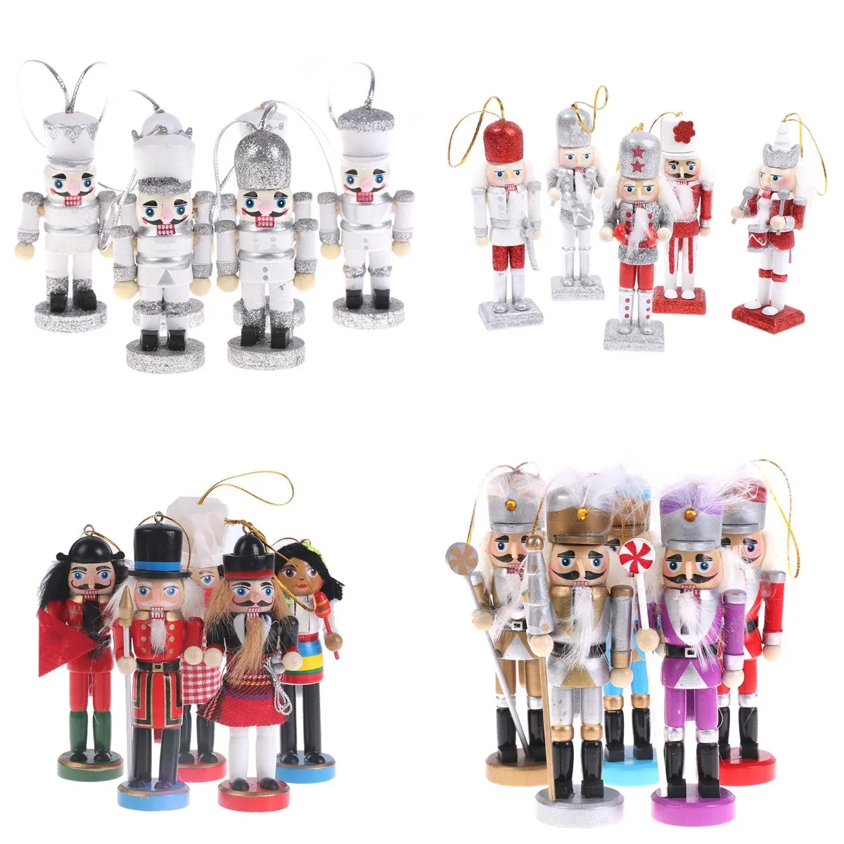 6 см/12 см деревянный Щелкунчик солдата Рисунок модель марионетки кукла ручной