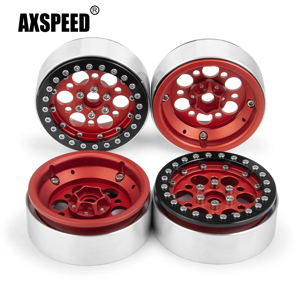 AXSPEED #19 2 дюймов Beadlock Колесные диски для 1/10 RC автомобиль скалолазания Wraith TRX4 SCX10 D90