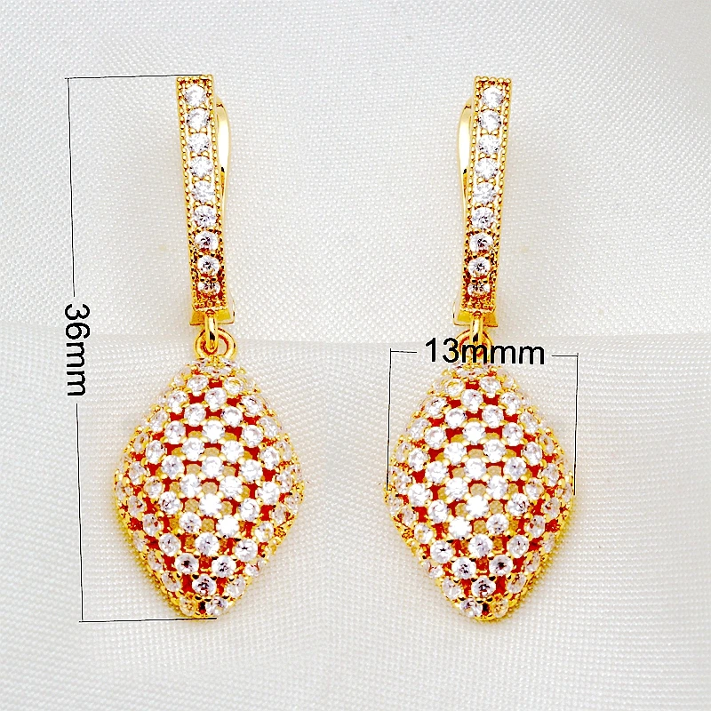 

NEW Geometric Pendant Gold Color Hoop Earrings Exquisite Luxury Earrings for Women 2021 Jewelry