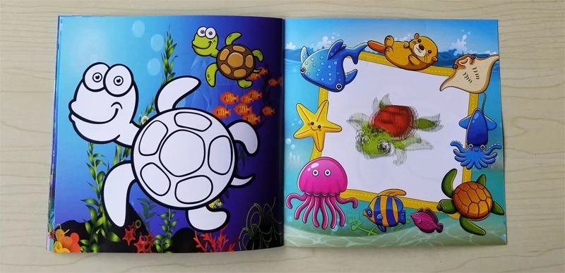 22Pages New Cute Ocean Style Secret Garden Painting Drawing Kill Time Book Will Moving DIY Children's Puzzle Magic Coloring |