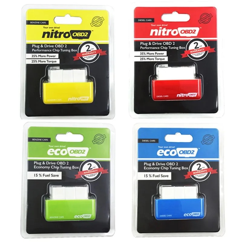 Нитро OBD2 EcoOBD2 ECU чип тюнинговая коробка штекер NitroOBD2 Eco для бензиновых дизельных