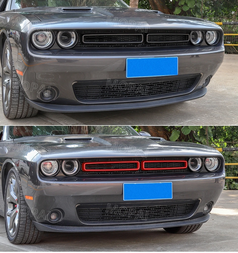 Автомобильные наклейки MOPAI для Dodge Challenger+ Автомобильная решетка для кондиционера, декоративная крышка для Dodge Challenger