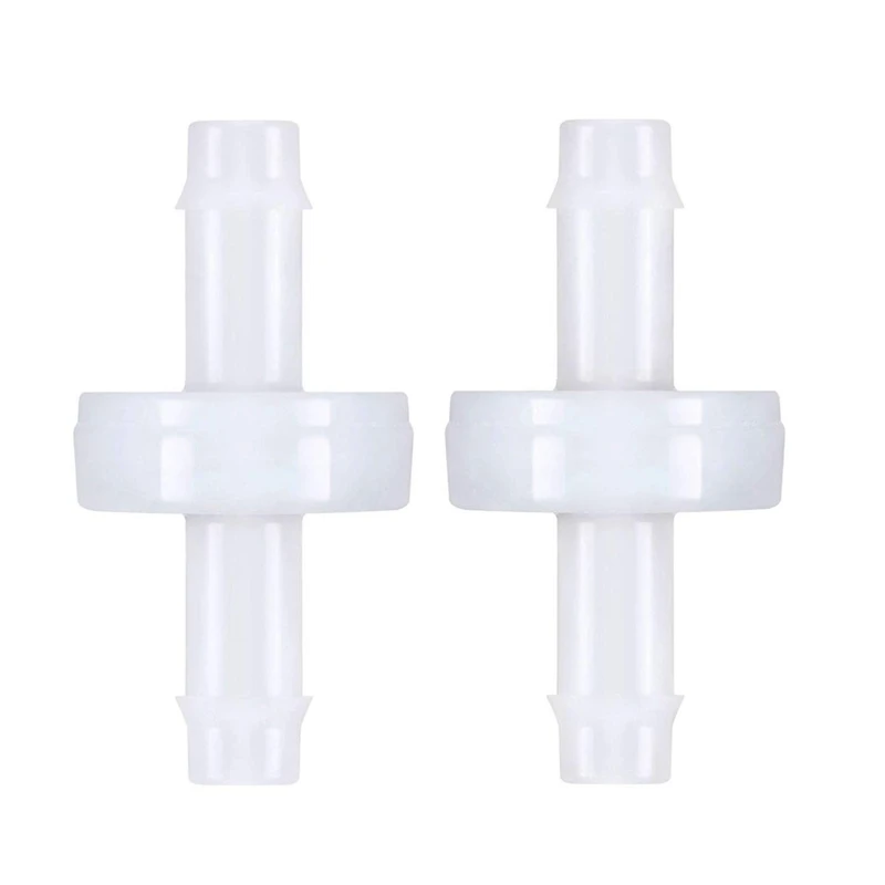 

2Pcs Check Valve PVDF Wear-Resistant One-Way Check Valve for Fuel Gas Liquid Air 1/4 Inch 6 mm