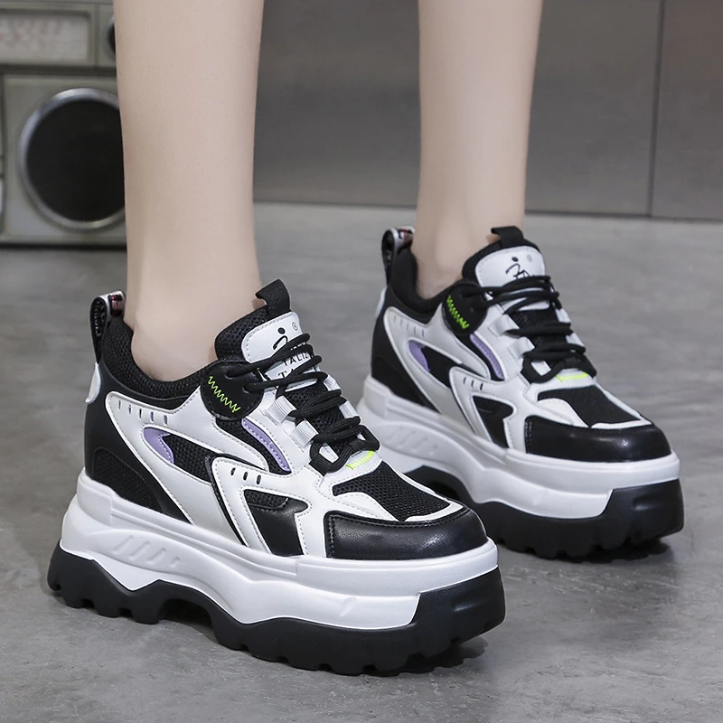 

Chunky Sneakers Women Fashion Breathable Sports Female Trainers 2021 Thick Bottom Casual Platform Sneakers Women Basket Femme