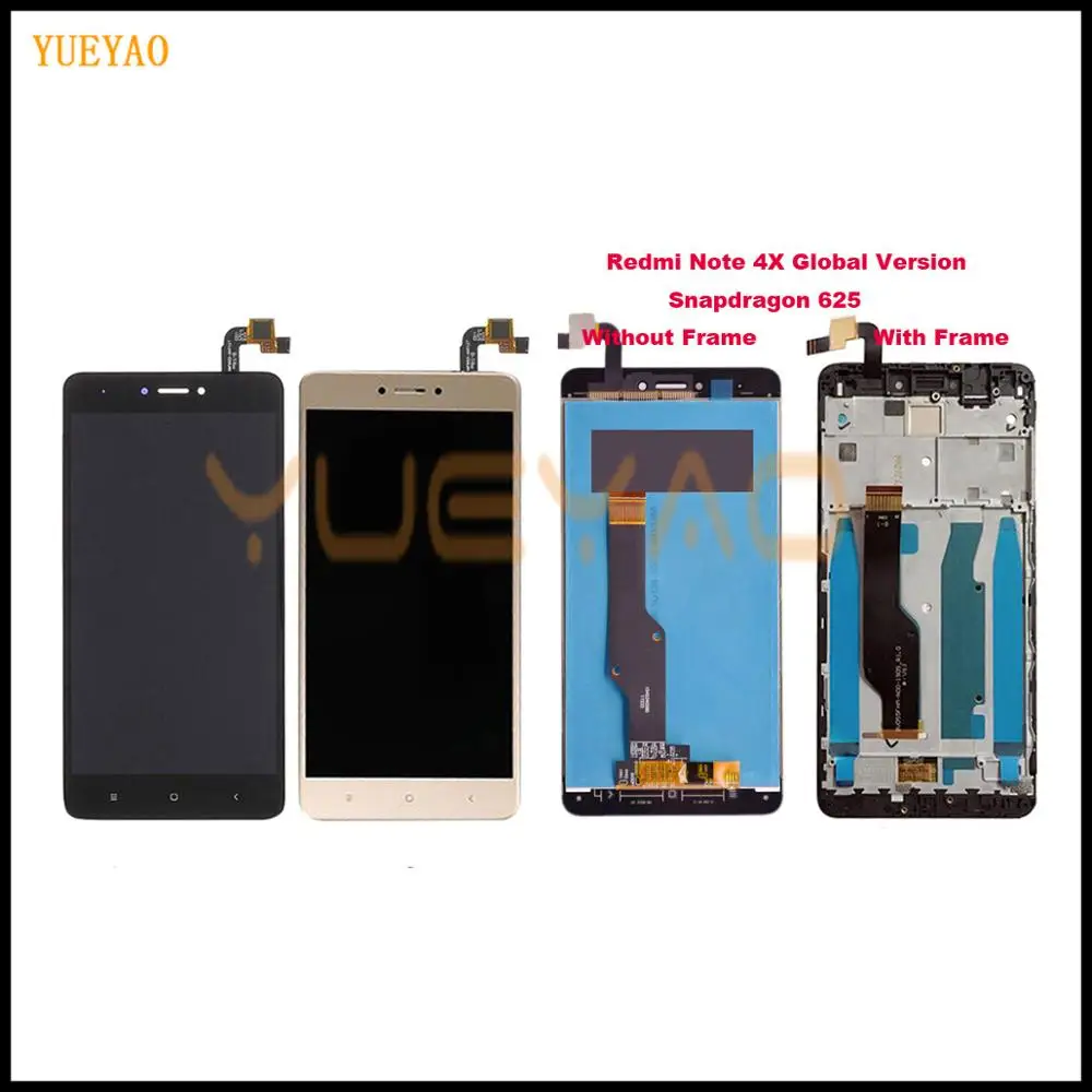 Для Xiaomi Redmi Note 4X экран с рамкой 4 глобальная версия ЖК-дисплей сенсорный в сборе