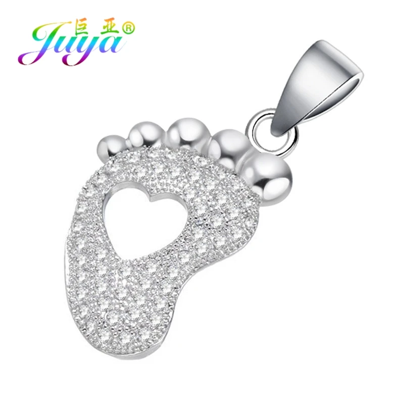 White Gold Juya микро проложить Циркон Краб Микки Звезда Бабочка слон кошелек украшения с перьями для женщин девочек Мода подвеска для изготовления ожерелья - Окраска металла: White Gold