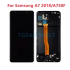 100% Оригинальный А7 2018 AMOLED ЖК-дисплей для Samsung Galaxy A7 2018 A750 дисплей с рамкой 6,0 