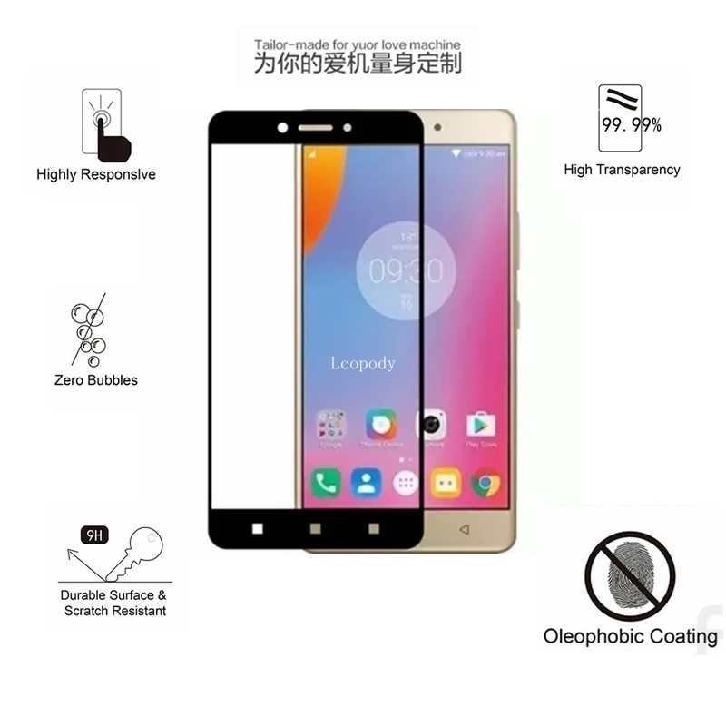 Lenovo K6 Note протектор экрана закаленное стекло для lenovo k6 note K53a48 полное покрытие анти