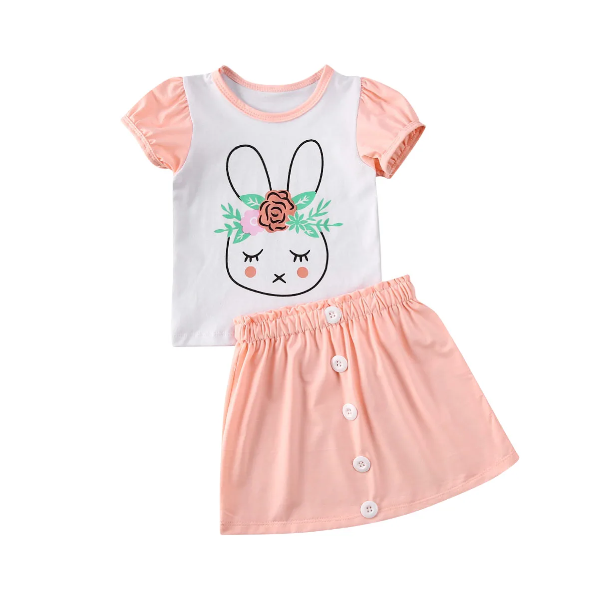 Новое поступление топы для маленьких девочек с пасхальным Кроликом юбка пачка