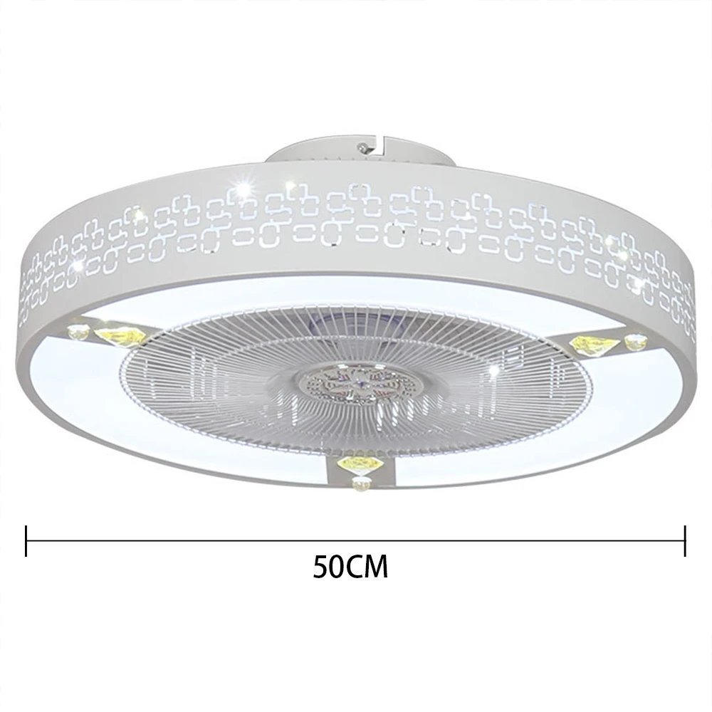 Потолочный вентилятор 50 см светодиодные лампы современный минималистичный
