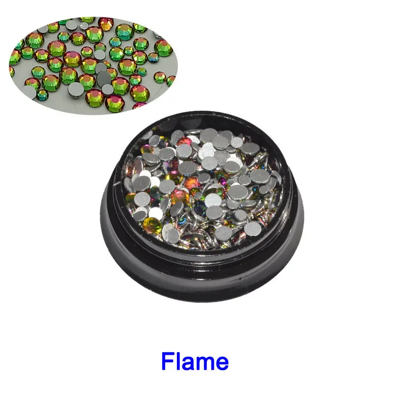 Flame 1 коробка Стразы для ногтей плоские стеклянные кристаллы 350 шт смешанный размер Charm очаровательные драгоценные камни декорации аксессуары для ногтей аксессуары - Цвет: Flame
