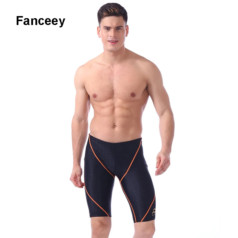 Fanceey sharkskin плавки мужские купальные сексуальные мужские купальные шорты Профессиональный купальный костюм трусы длинные гоночные помехи