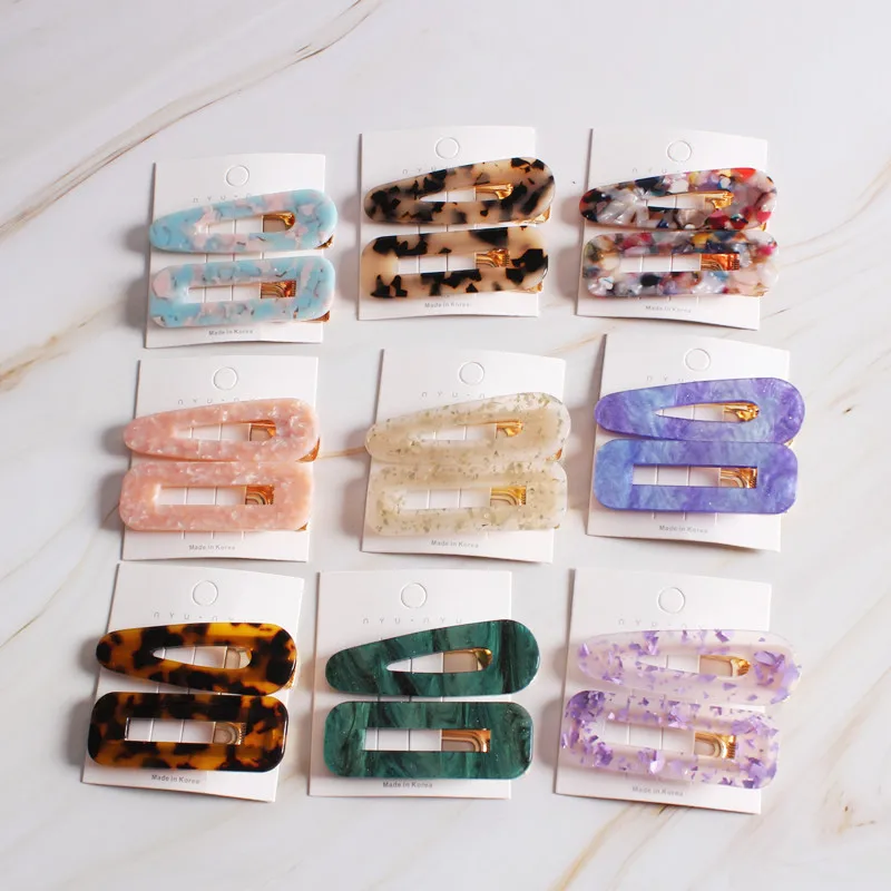 2 шт./компл. Ретро леопардовые зажим для волос женщин и девочек капли воды полые