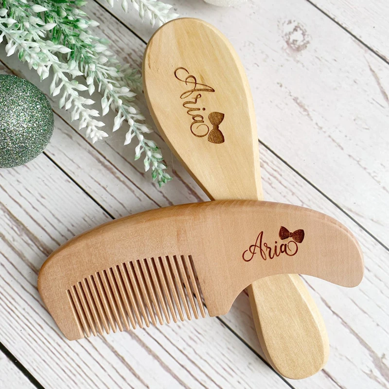 Пользовательская НОВАЯ щетка с деревянной ручкой Детская для волос