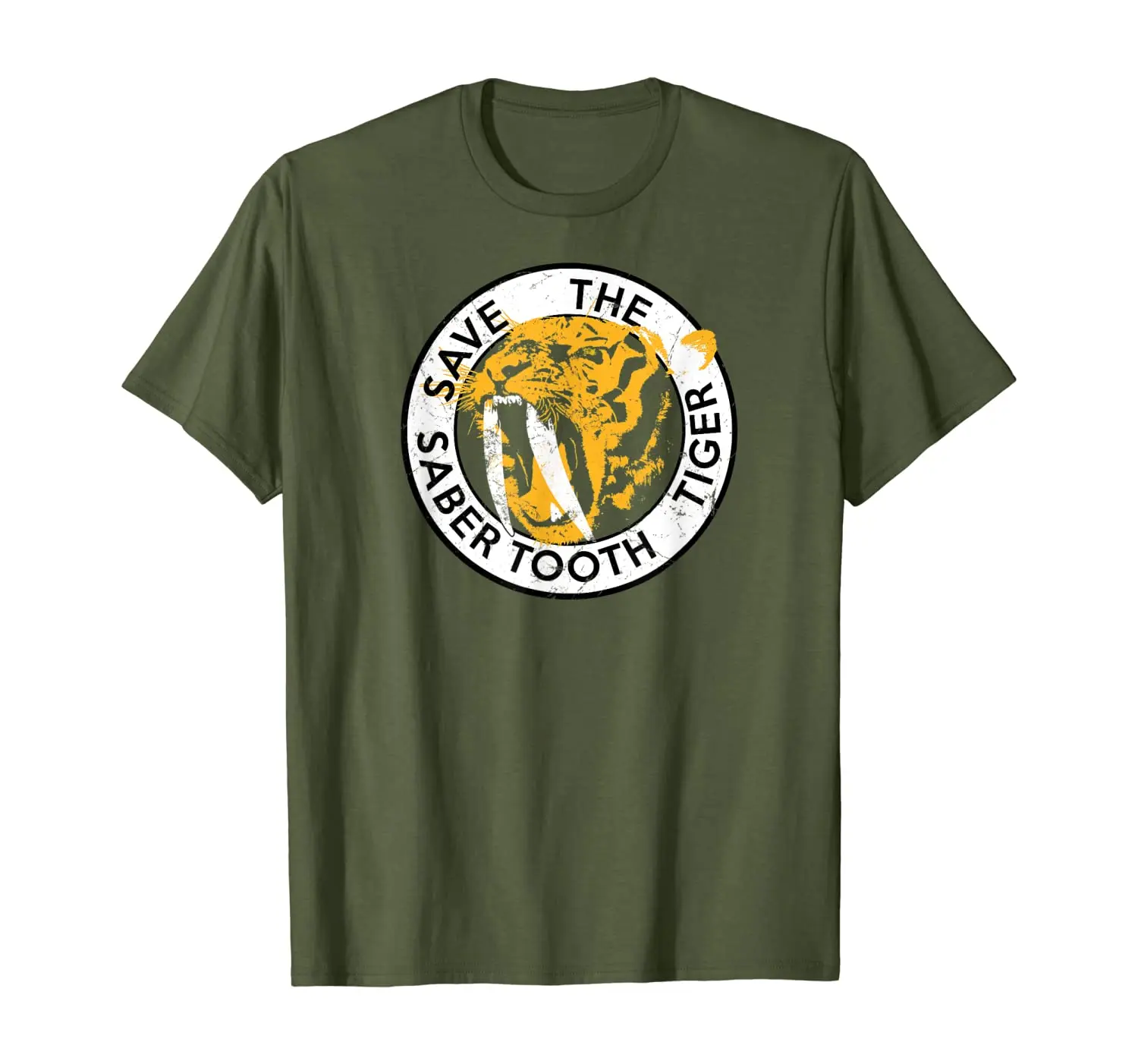 

Saber-Tooth Tiger Big Cat Conservation Retro T Shirt