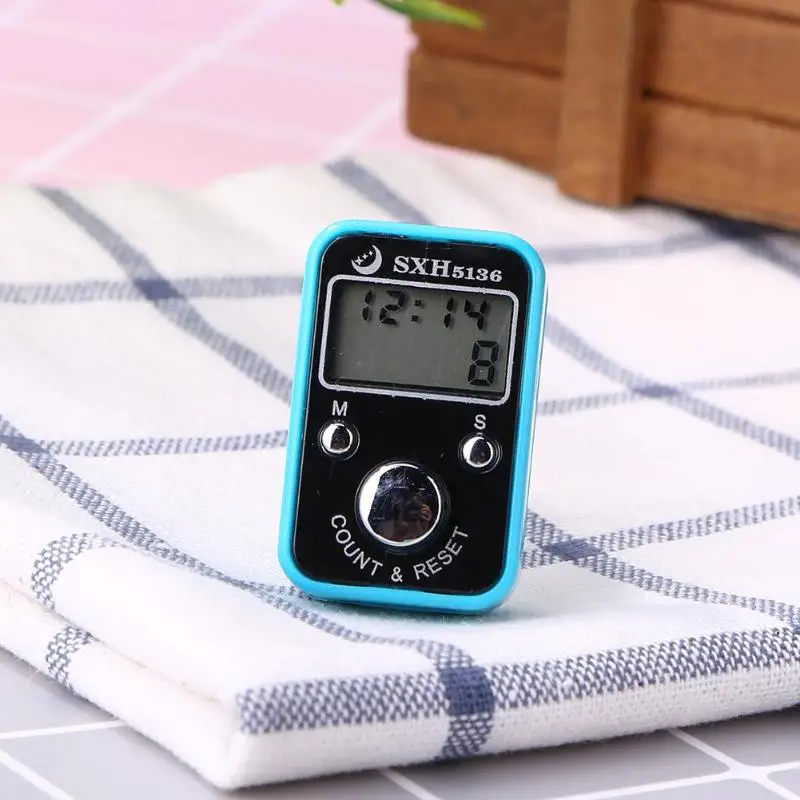 Мини-счетчик пальцев LCD цифровой электронный счетчик Tally с функцией времени |