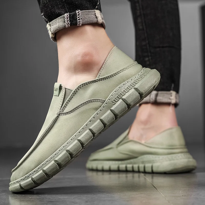 

Men Shoes Breathable Comfortable Canvas Sneakers Summer Men Slip On Loafers Trend Vulcanized Shoes