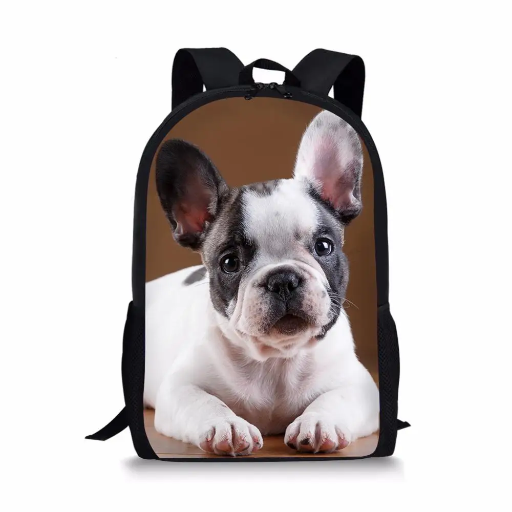 Kids School Bags Kawaii Animal Design Travel Backpack Little Cute Bulldogs Prints Pattern Toddler Boys School Backpack