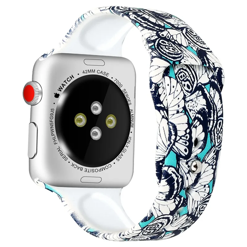 Oulucci Одноцветный ремешок для apple watch 38 мм/40 мм/42 мм/44 мм спортивный ремешок силиконовый ремешок аксессуары для apple watch 5/4/3/2/1