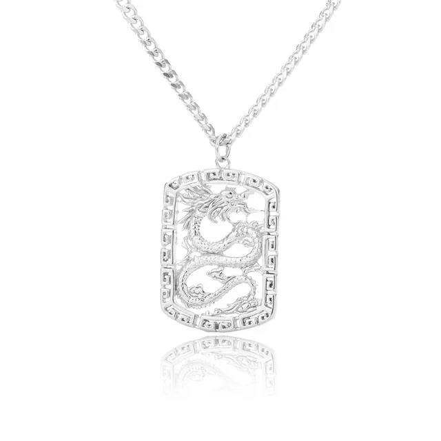 Ожерелье с подвеской в виде дракона для женщин чокер из нержавеющей стали