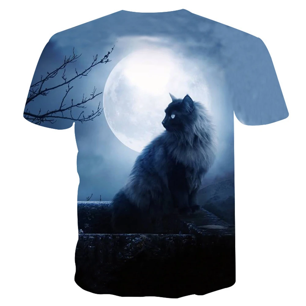

2021 Fashion New Cool T-shirt Men/Women 3D Tshirt Print Two Cat Short Sleeve Summer Tops Tees Men's T Shirt Children's T-Shirt