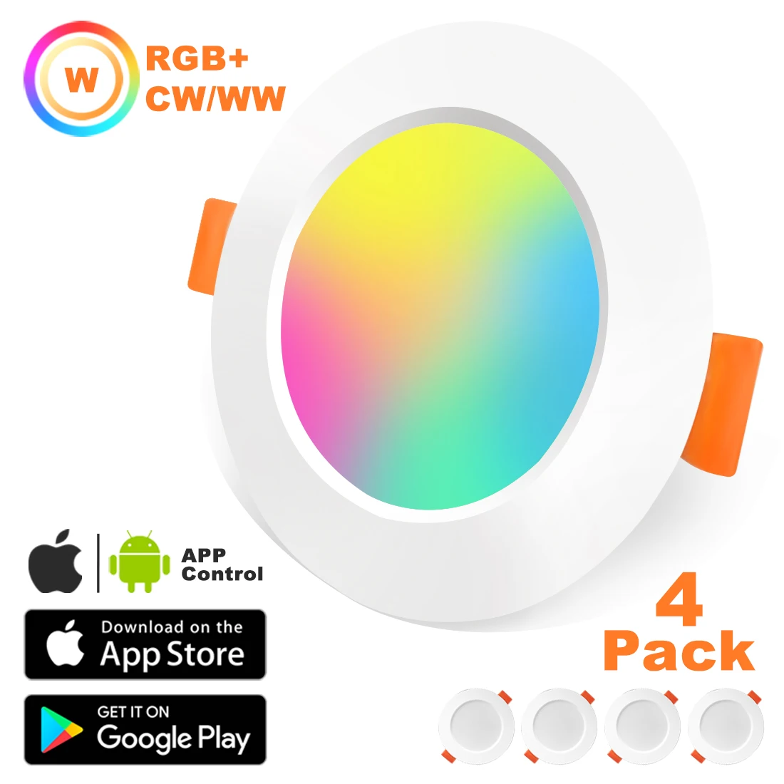 Светодиодный потолочный светильник с RGB-подсветкой, 220 В, 110 В