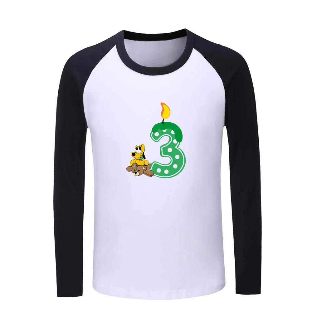 Милые детские футболки с изображением маленькой мышки и собаки на 3 дня рождения