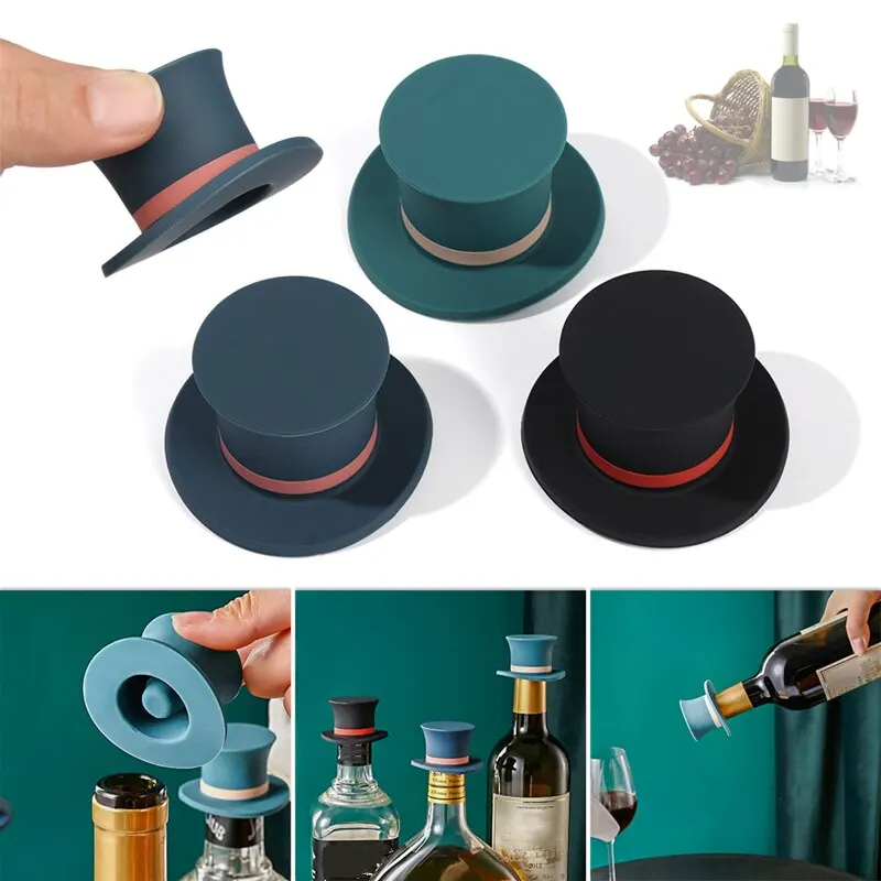 

Креативная вакуумная Герметичная крышка для бутылок в форме шапки, многоразовая фотокрышка, пробка для домашней бутылки вина, инструмент д...