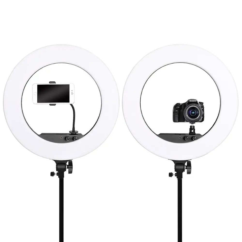 FOSOTO FT-R480 фотографический светильник ing 3200-5800K кольцевая лампа 480 светодиодный кольцевой светильник Зеркало для камеры телефона фотостудии Youtube макияж