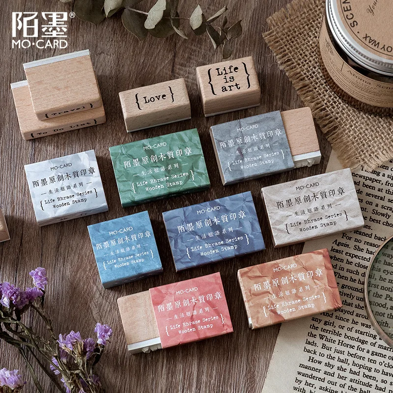Винтаж английский фразу декоративные мусорные печать для журнала деревянные и